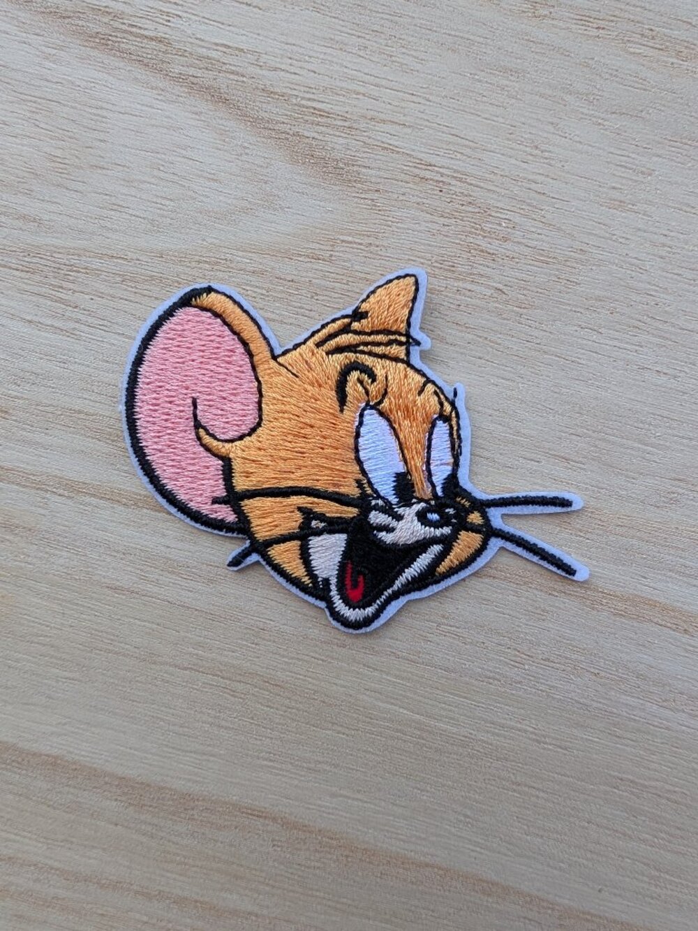 Jerry Embroidered Patch, Tom & Jerry (new without tag) Adhesive & Iron-on patch